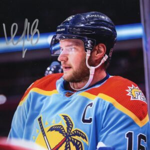 Aleksander Barkov Florida Panthers Baby Blue Jersey Autographed 8x10 Photo