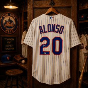 Pete Alonso New York Mets Autographed White Nike Replica Jersey