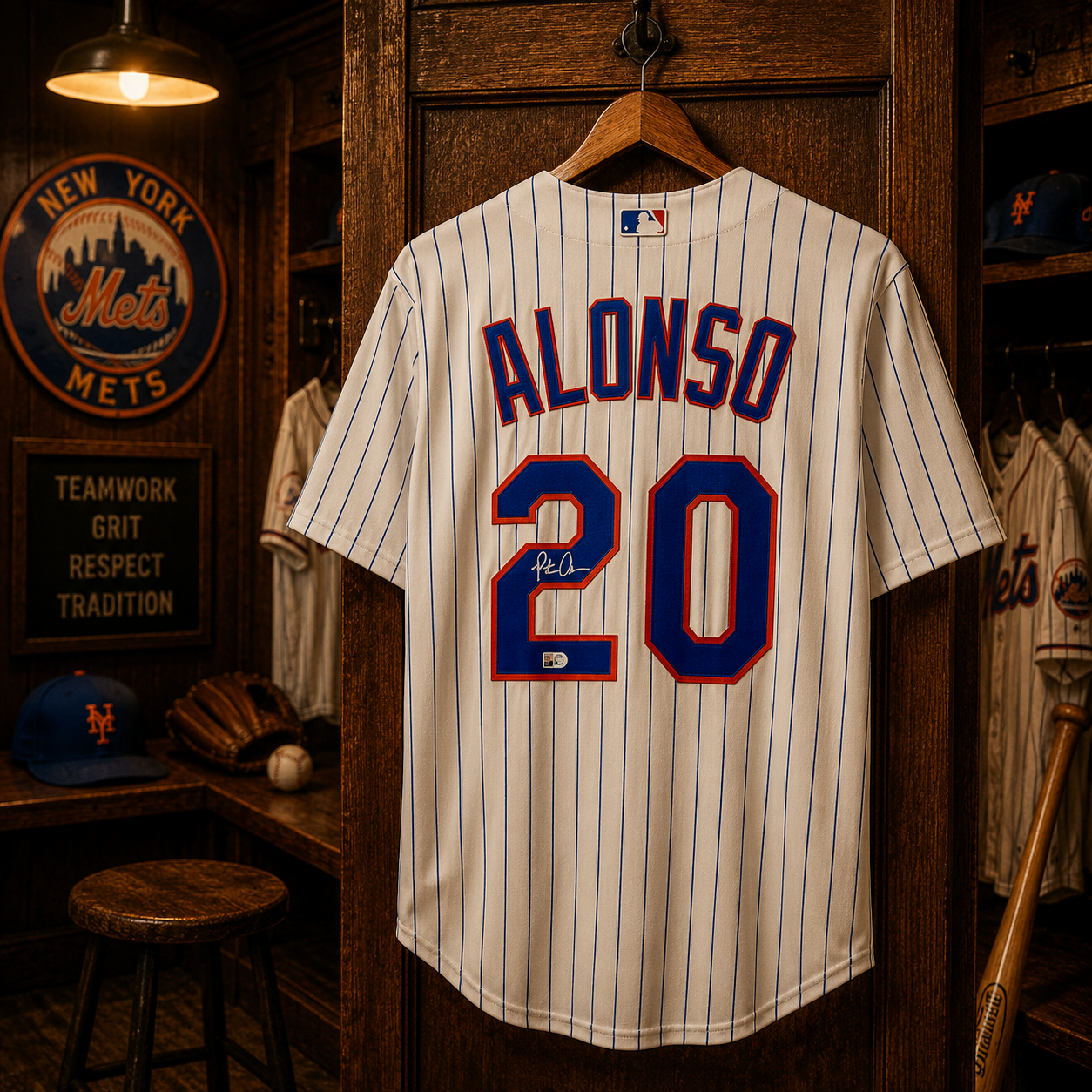 Pete Alonso New York Mets Autographed White Nike Replica Jersey
