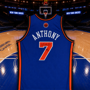 Carmelo Anthony New York Knicks Autographed Blue Mitchell & Ness 2010-11 Authentic Jersey with "HOF 25" Inscription