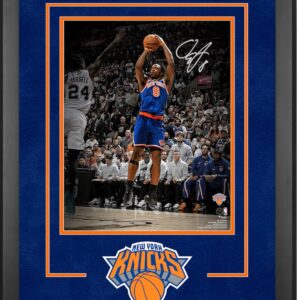 OG Anunoby New York Knicks Autographed 2026 NBA Finals Champions Deluxe Framed 16" x 20" Action Spotlight Photograph