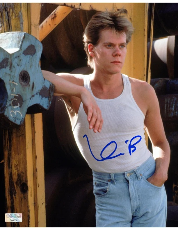 Kevin Bacon Autographed 1984 Footloose Ren 8x10 Photo