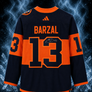 Mathew Barzal New York Islanders Autographed 2024 Stadium Series adidas Authentic Jersey