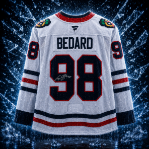 Connor Bedard Chicago Blackhawks Autographed White Fanatics Premium Jersey