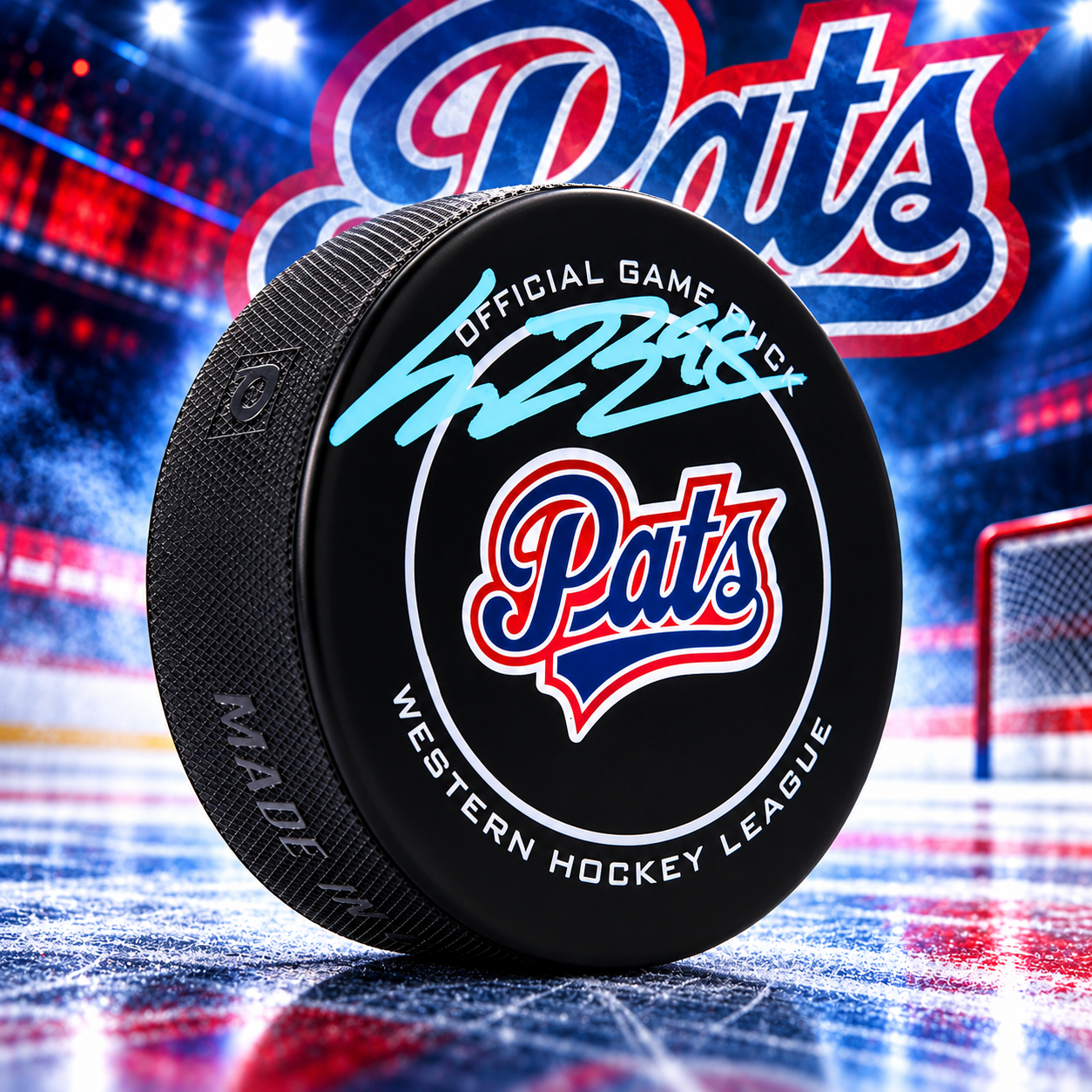Connor Bedard Autographed Regina Pats Official CHL Game Puck