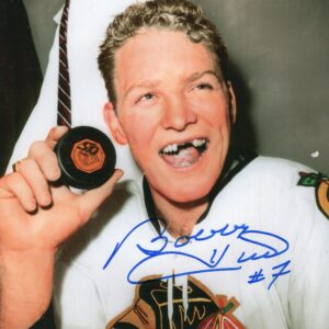 Bobby Hull Chicago Blackhawks Holding A Puck Autographed 8x10 Photo