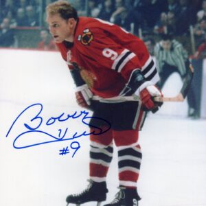 Bobby Hull Chicago Blackhawks Break In The Action Autographed 8x10 Photo