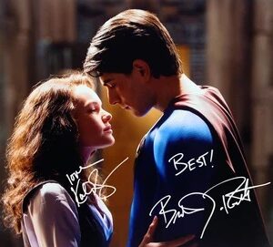 Brandon Routh, Kate Bosworth Autographed Superman Returns Embrace 16x20 Photo