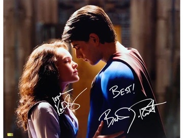 Brandon Routh, Kate Bosworth Autographed Superman Returns Embrace 16x20 Photo