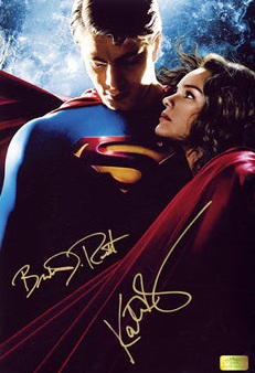 Brandon Routh, Kate Bosworth Autographed Superman Returns Embrace 16x20 Photo