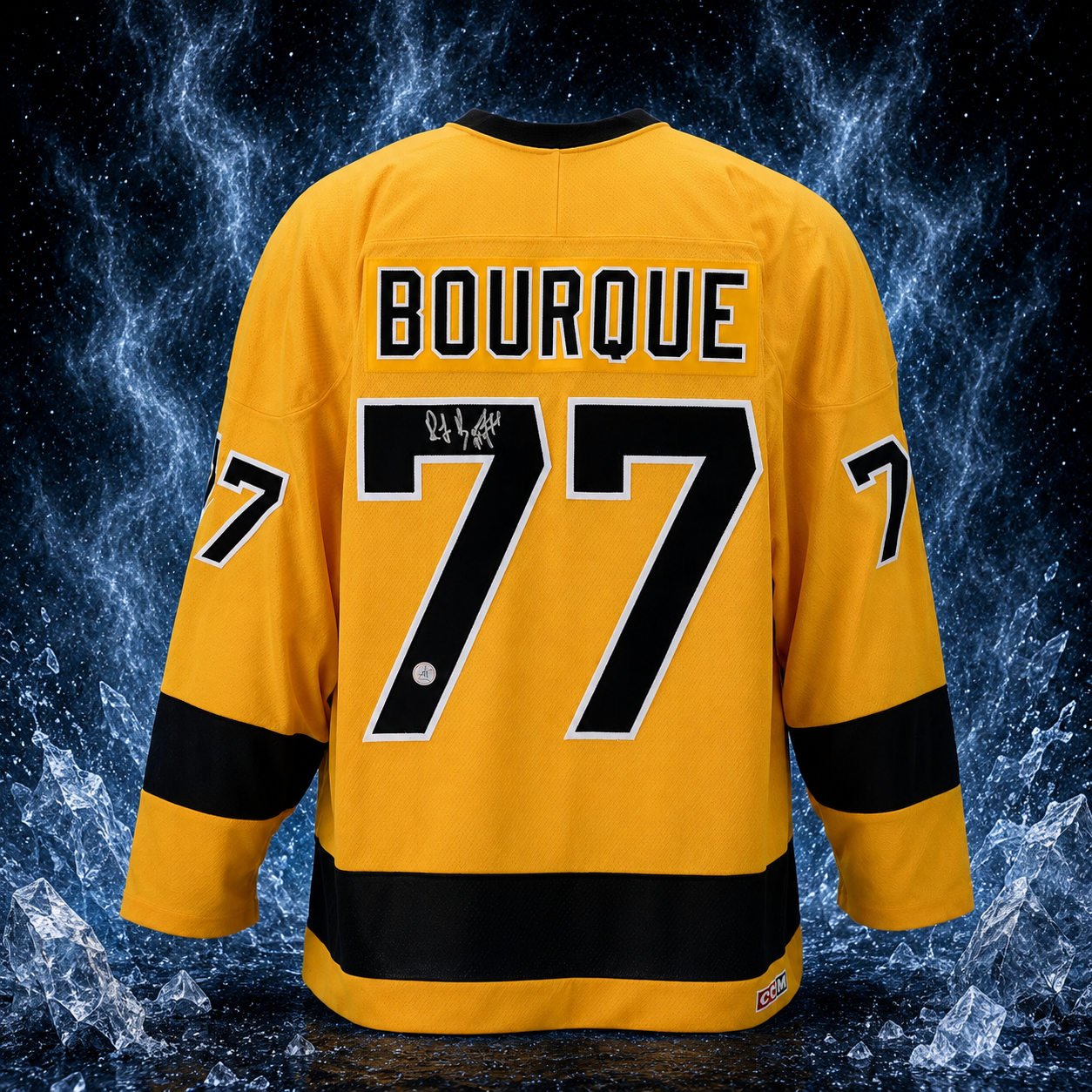 Ray Bourque Autographed Boston Yellow Custom Throwback Style Jersey