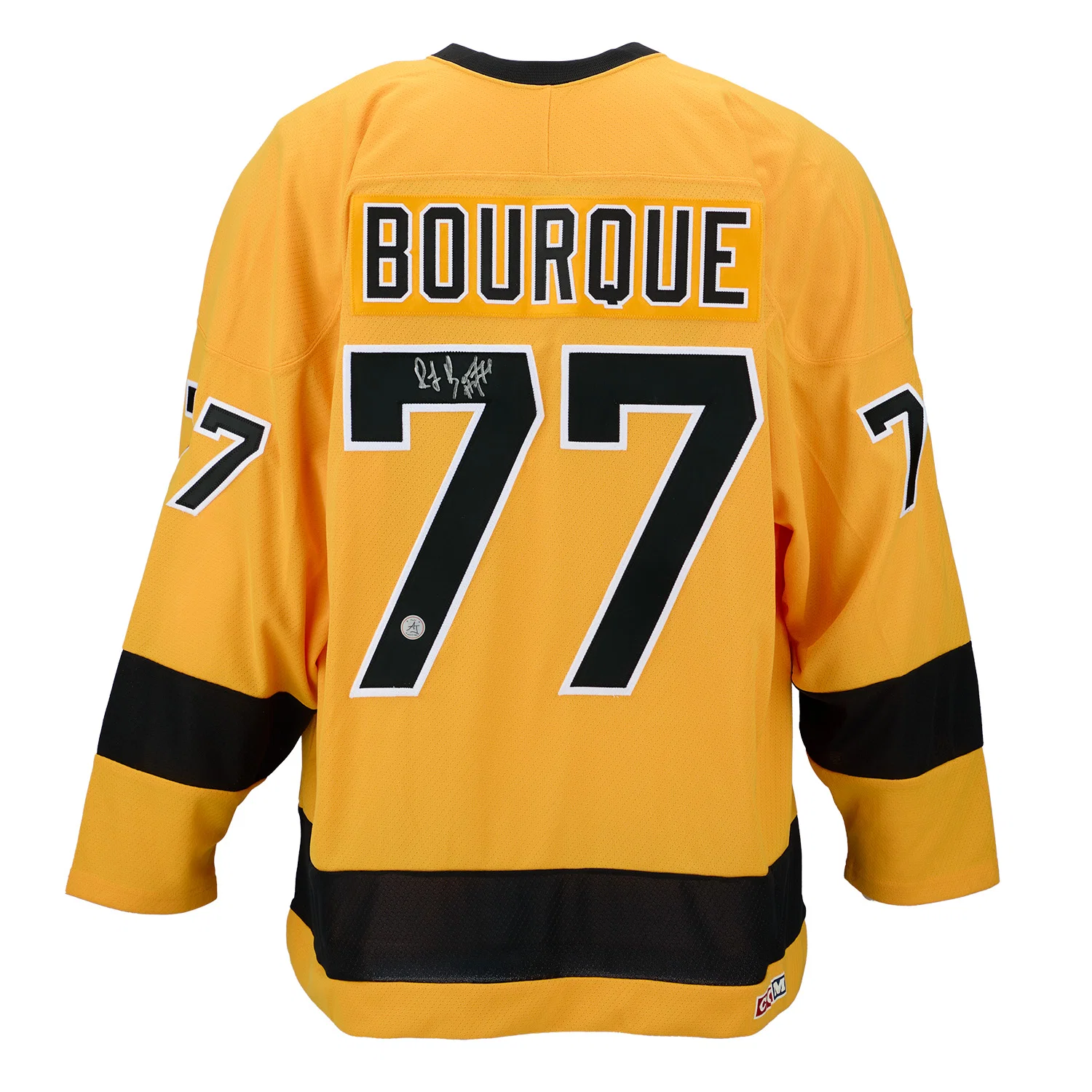 Ray Bourque Autographed Boston Yellow Custom Throwback Style Jersey - Image 3