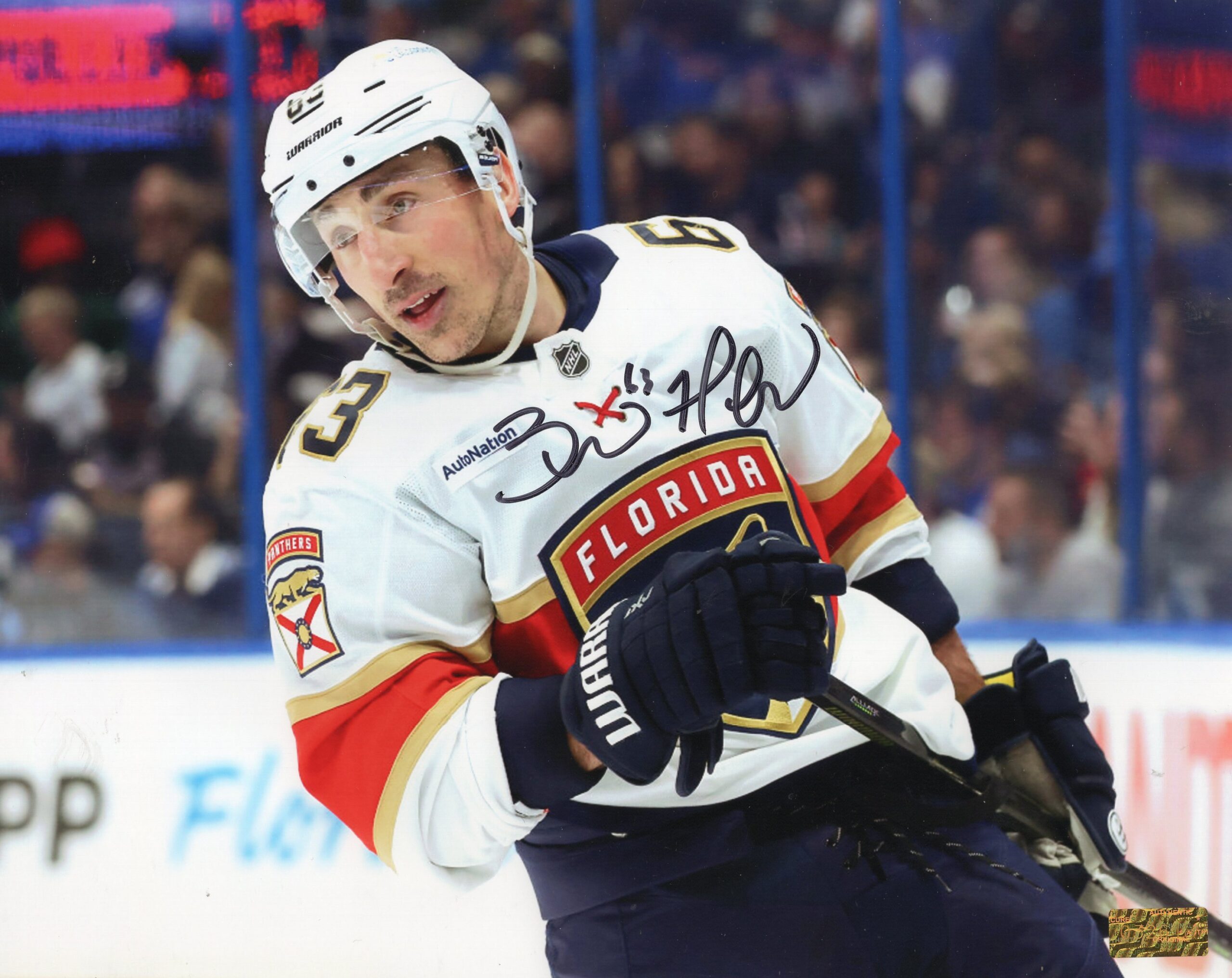 Brad Marchand Florida Panthers Away Jersey Autographed 8x10 Photo