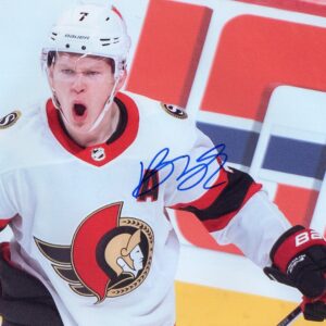 Brady Tkachuk Ottawa Senators Celebrating A Goal Autographed 8x10 Photo
