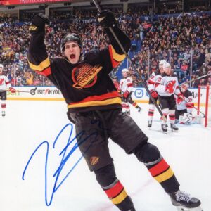 Zeev Buium Vancouver Canucks Autographed Vintage Skate Jersey 8x10 Photo