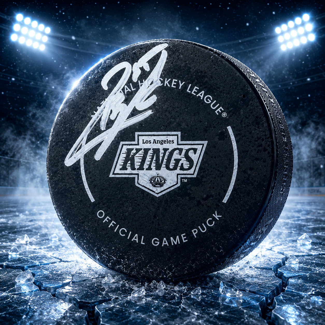 Quinton Byfield Los Angeles Kings Autographed Official Game Puck