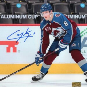 Cale Makar Colorado Avalanche Autographed Looking To Make A Pass Autographed 8x10 Photo