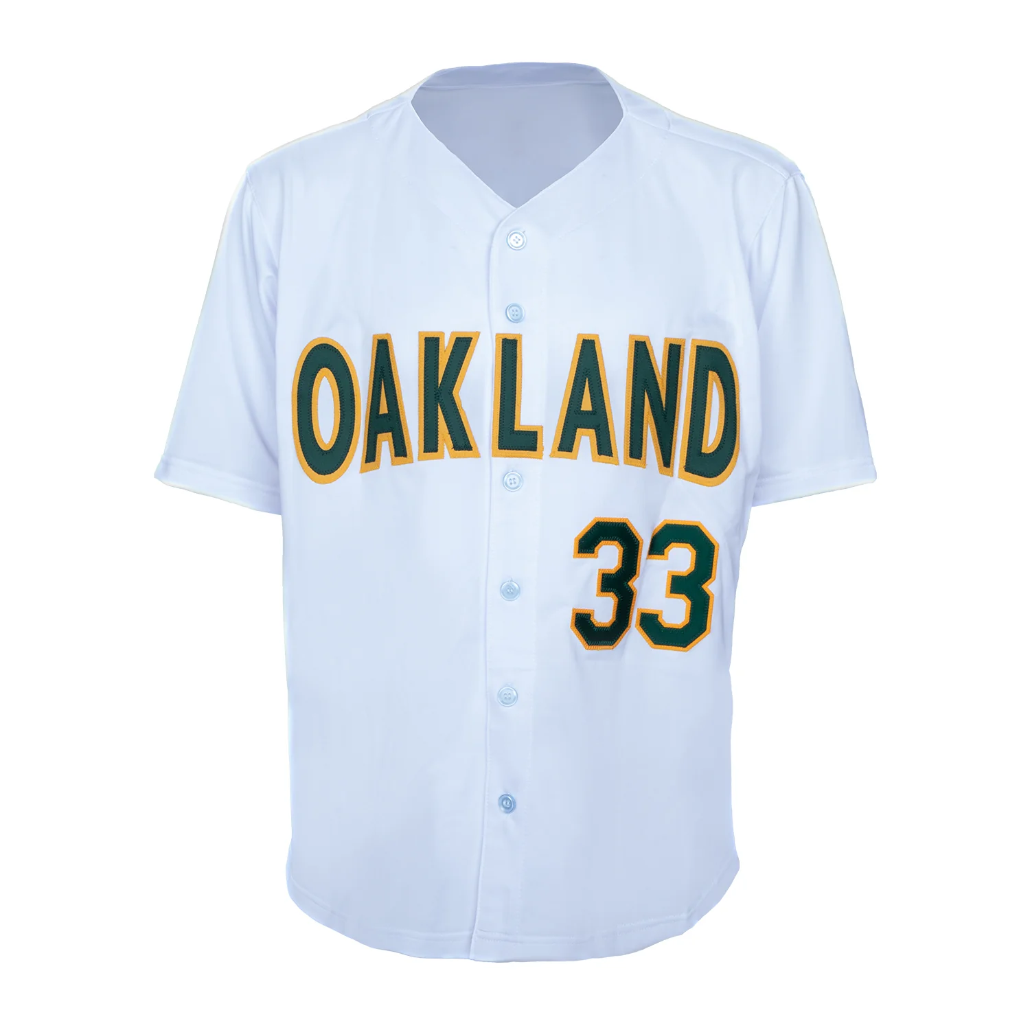 Jose Canseco Autographed Oakland City Design Baseball Jersey - Image 4