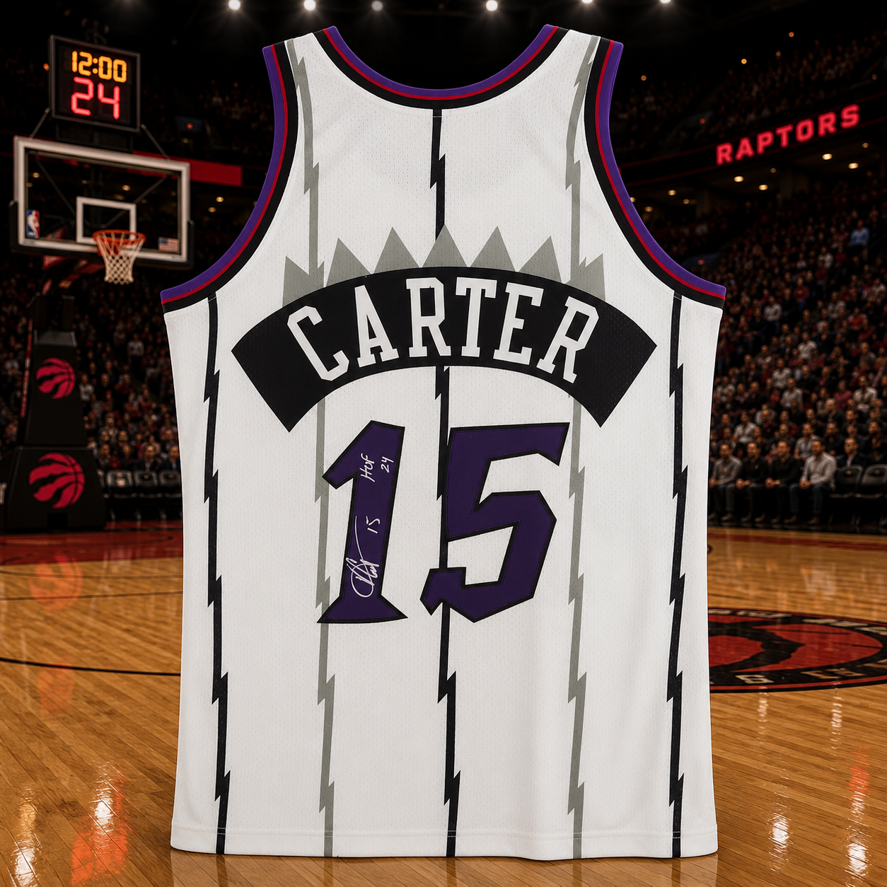 Vince Carter Toronto Raptors Autographed White 1998 Mitchell & Ness Authentic Jersey