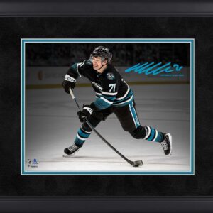 Macklin Celebrini San Jose Sharks Facsimile Signature Framed 11" x 14" Spotlight Photograph