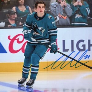 Macklin Celebrini San Jose Sharks Autographed Turquoise Jersey