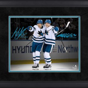 Macklin Celebrini & Will Smith San Jose Sharks Facsimile Signature Framed 11" x 14" Spotlight Photograph