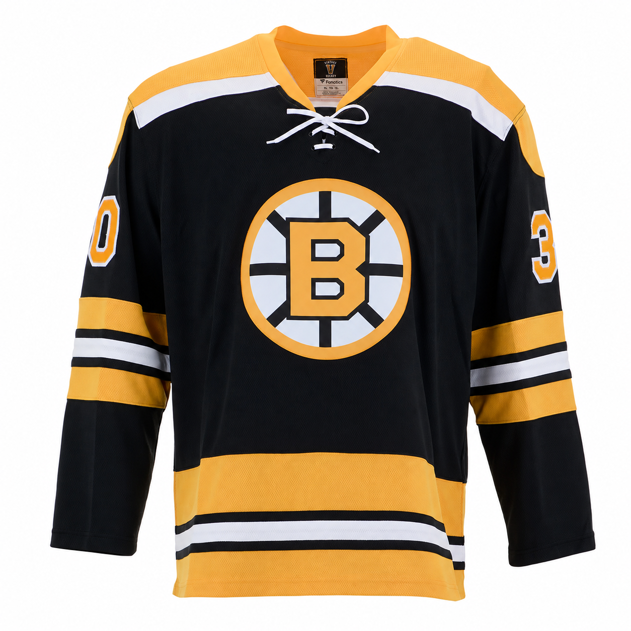 Gerry Cheevers Autographed Boston Bruins Fanatics Throwback Jersey - Image 4