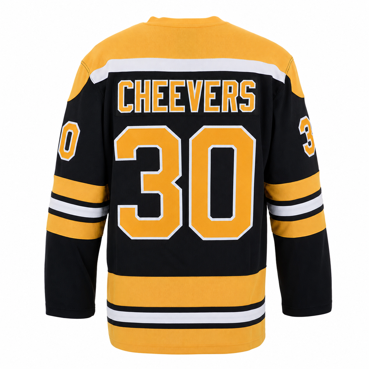 Gerry Cheevers Autographed Boston Bruins Fanatics Throwback Jersey - Image 3