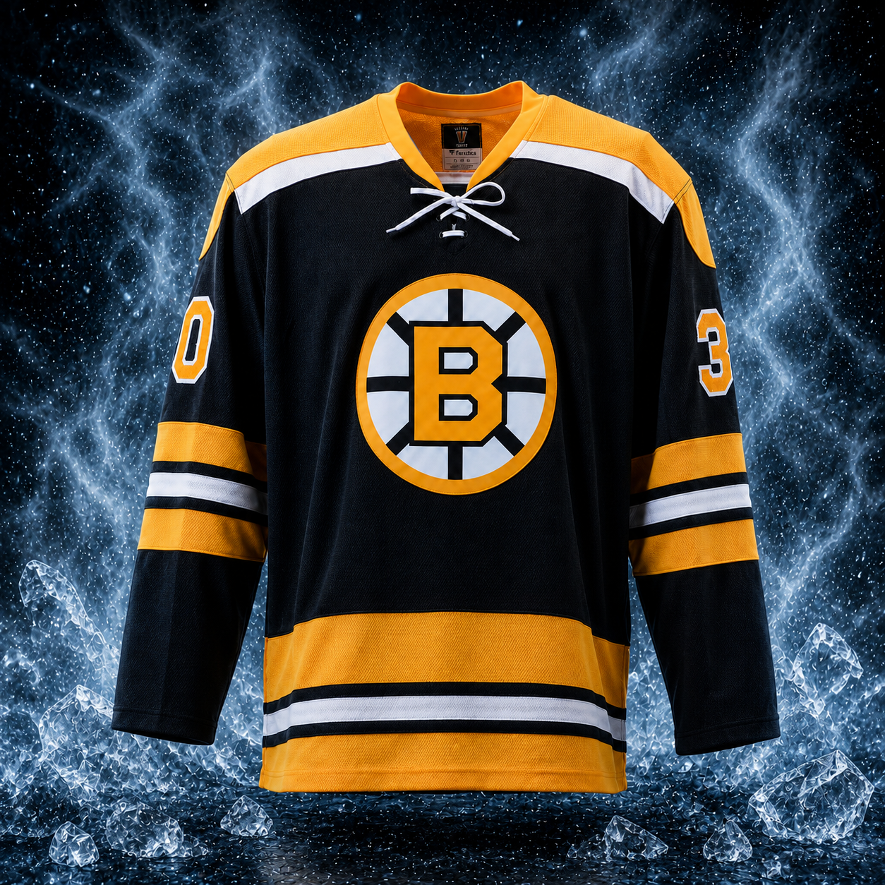 Gerry Cheevers Autographed Boston Bruins Fanatics Throwback Jersey - Image 2