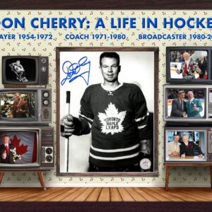 Don Cherry Signed Life In Hockey Classic TV 25x31 Graphic Frame