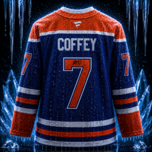 Paul Coffey Edmonton Oilers Autographed Royal Fanatics Premium Jersey
