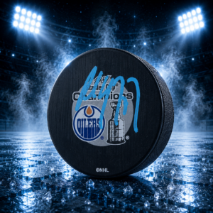 Paul Coffey Edmonton Oilers Autographed 1987 Stanley Cup Champions Hockey Puck