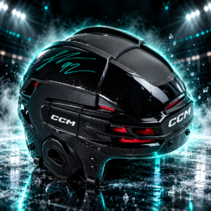 Logan Cooley Signed Black CCM Hockey Helmet