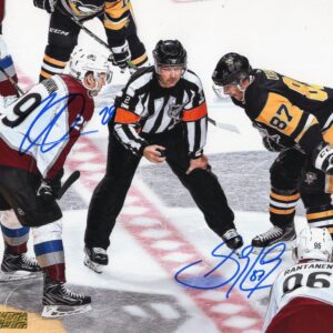 Sidney Crosby & Nathan Mackinnon Autographed Duel 8x10 Photo