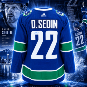 Daniel Sedin Autographed Vancouver Canucks Blue Adidas Jersey