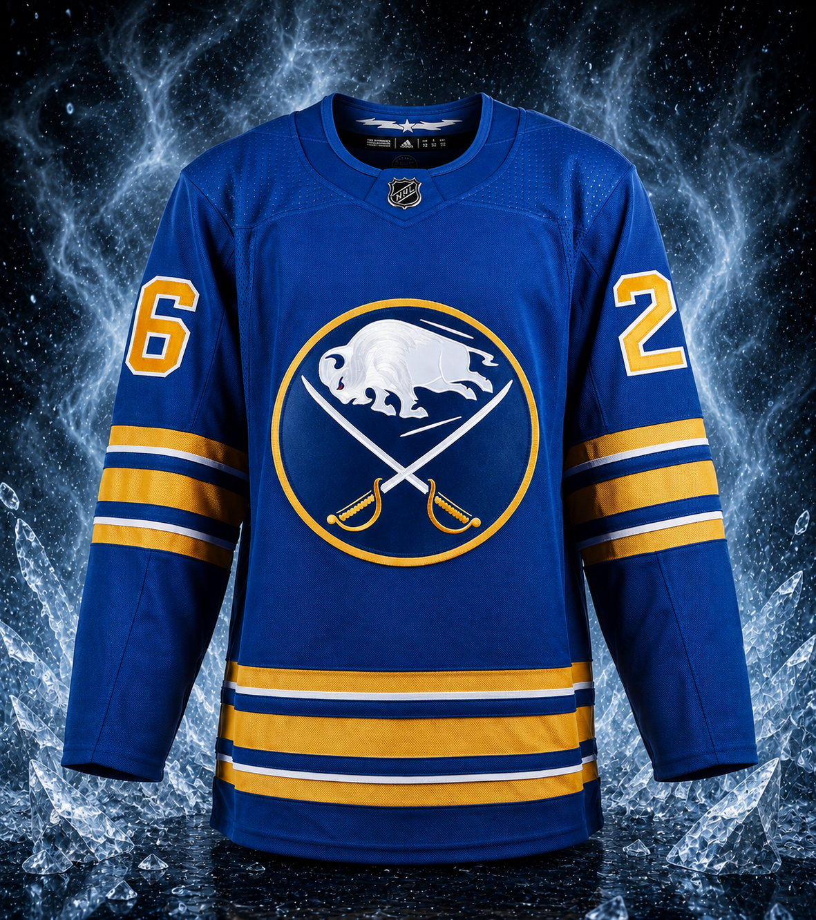 Rasmus Dahlin Autographed Buffalo Sabres Blue Adidas Jersey - Image 2