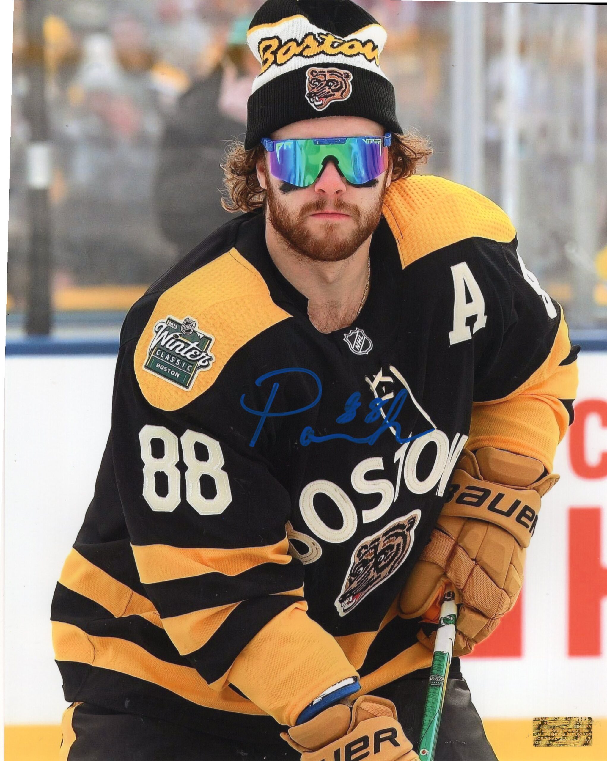 David Pastrnak Boston Bruins Winter Classic Autographed 8x10 Photo
