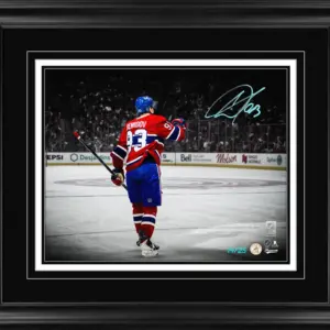 Ivan Demidov Signed 16x20 Print Framed Montreal Canadiens Goal Celebration Spotlight (Limited Edition of 25)