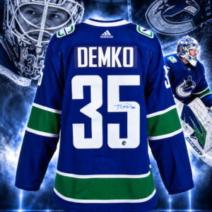 Thatcher Demko Autographed Vancouver Canucks Blue Adidas Jersey