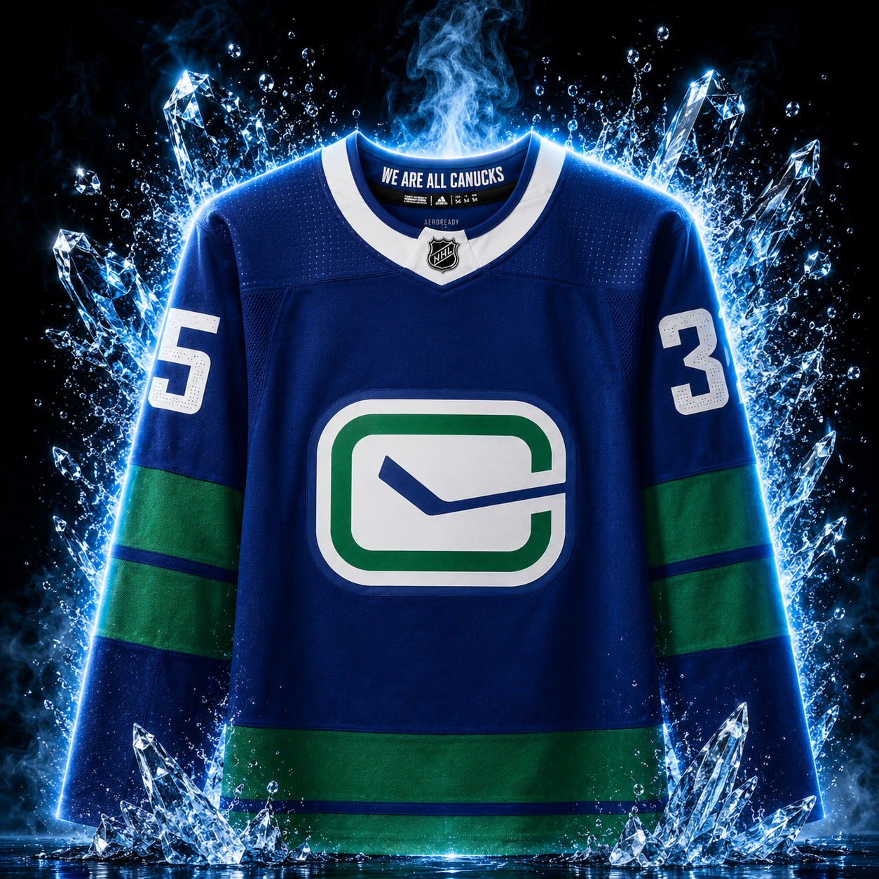 Thatcher Demko Vancouver Canucks Autographed Blue adidas Alternate Authentic Jersey - Image 2