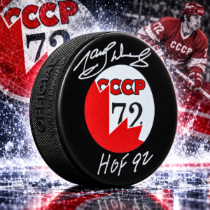 Marcel Dionne Signed Team Canada 1972 Summit Series Puck with HOF Note