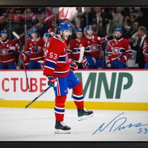 Noah Dobson Signed Framed 20x29 Canvas Montreal Canadiens Goal Celebration (Limited Edition of 25)