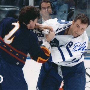 Eric Lindros Toronto Maple Leafs Dropping the Gloves Autographed 8x10 Photo