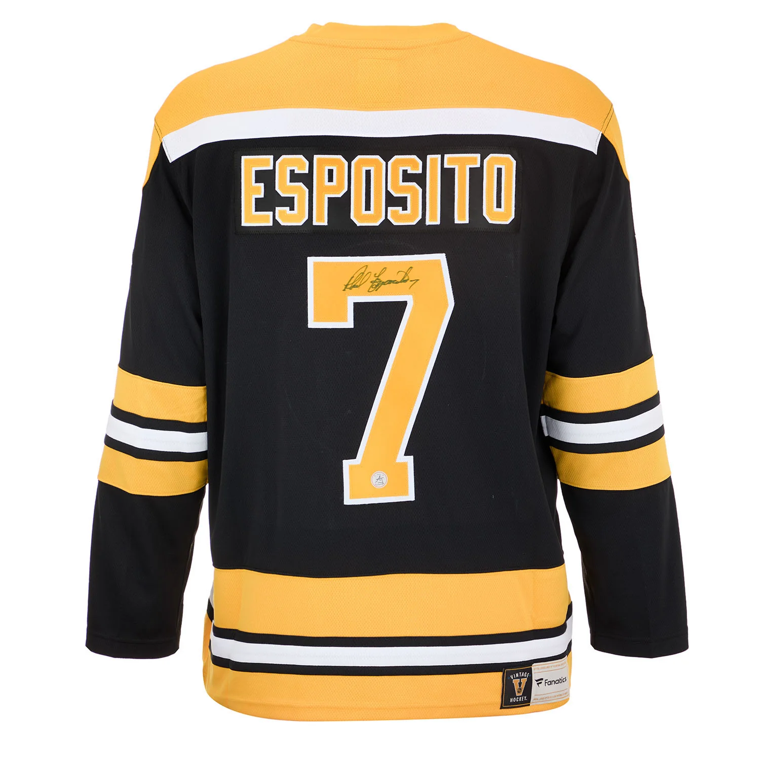 Phil Esposito Autographed Boston Bruins Fanatics Throwback Jersey - Image 3