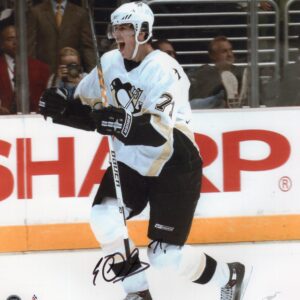 Evgeni Malkin Pittsburgh Penguins White Jersey Autographed 8x10 Jersey