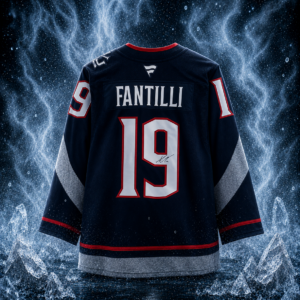 Adam Fantilli Columbus Blue Jackets Autographed 2025 Stadium Series Fanatics Premium Jersey
