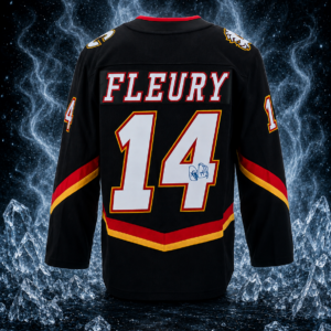 Theo Fleury Autographed Calgary Flames Alt Blasty Fanatics Breakaway Jersey