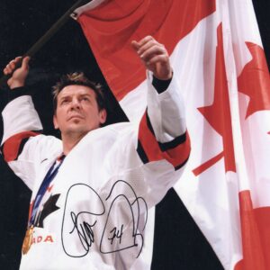 Theo Fleury Team Canada 2002 Olympics Autographed 8x10 Photo