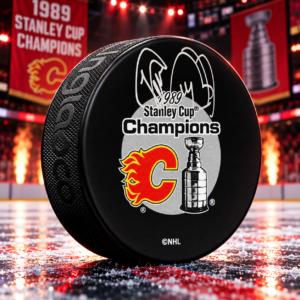 Theoren Fleury Calgary Flames Autographed Puck