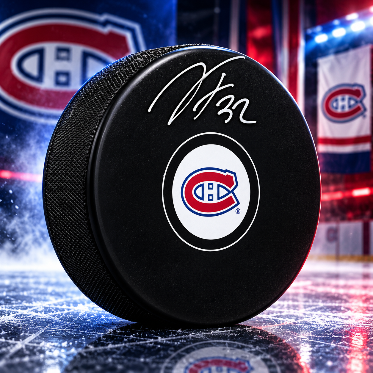 Jacob Fowler Autographed Montreal Canadiens Hockey Puck